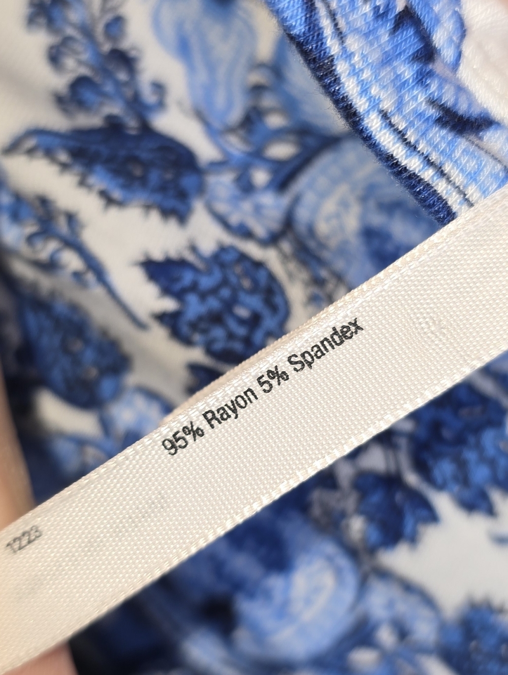 Soma Blue and White Printed Halter Maxi Dress Size Small - Picture 9 of 9